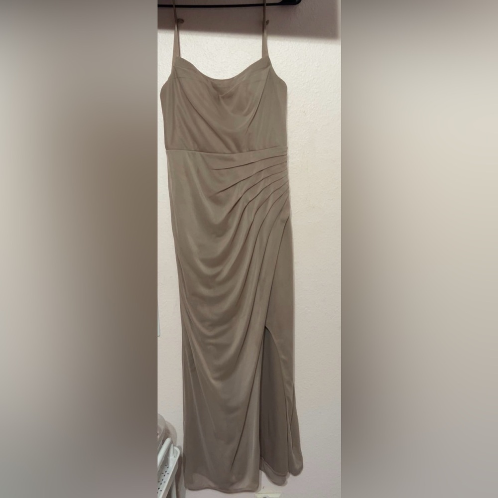 Elegant Tan Azazie Cocktail Dress
